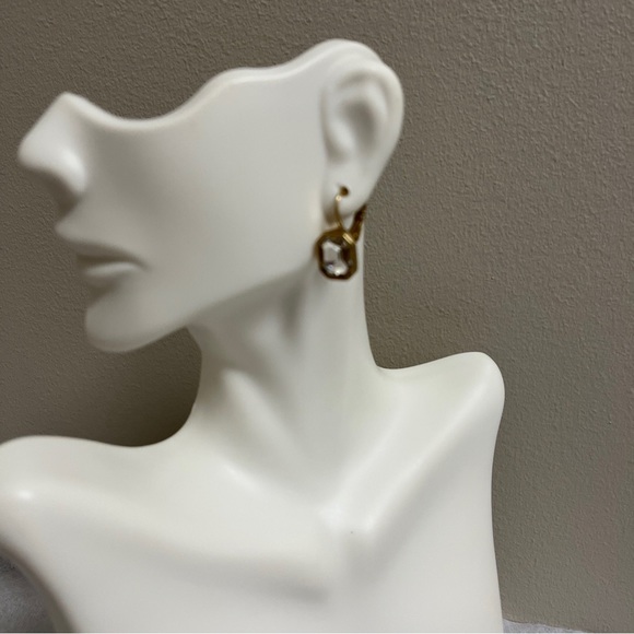 Jade& Jasper Clear Stone Stud Gold Tone Women Fashion Earrings - Picture 6 of 7